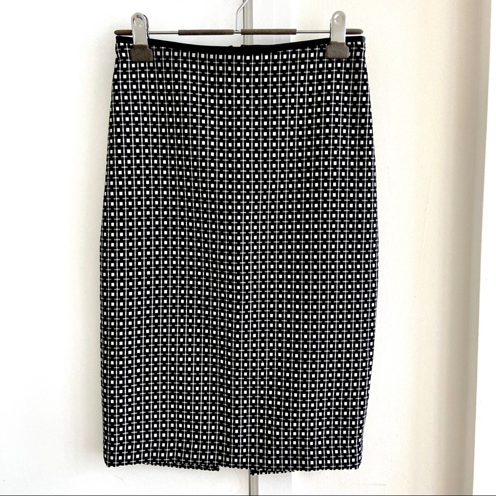 Express Checked Pencil Skirt